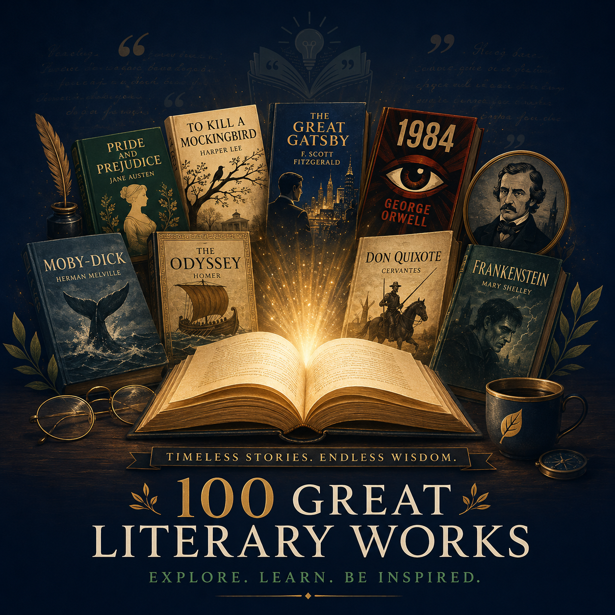 100 Great Literary Works — Timeless Stories, Endless Wisdom